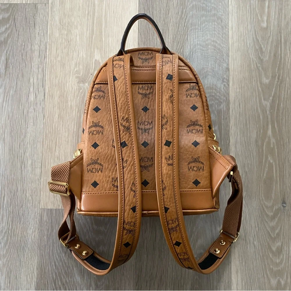 MCM Mini Stark Side Studs Backpack in Visetos